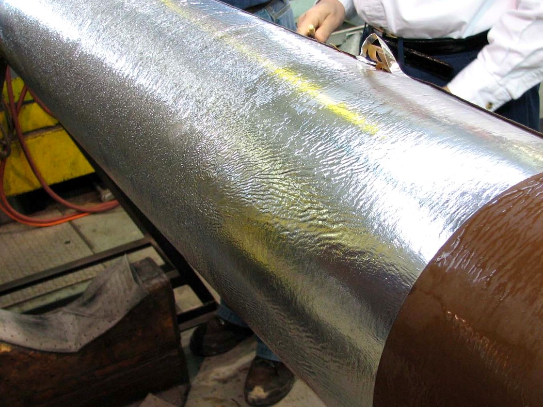 The bushing core unwrapped at the factory