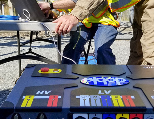 Doble HV diagnostic test set in the field